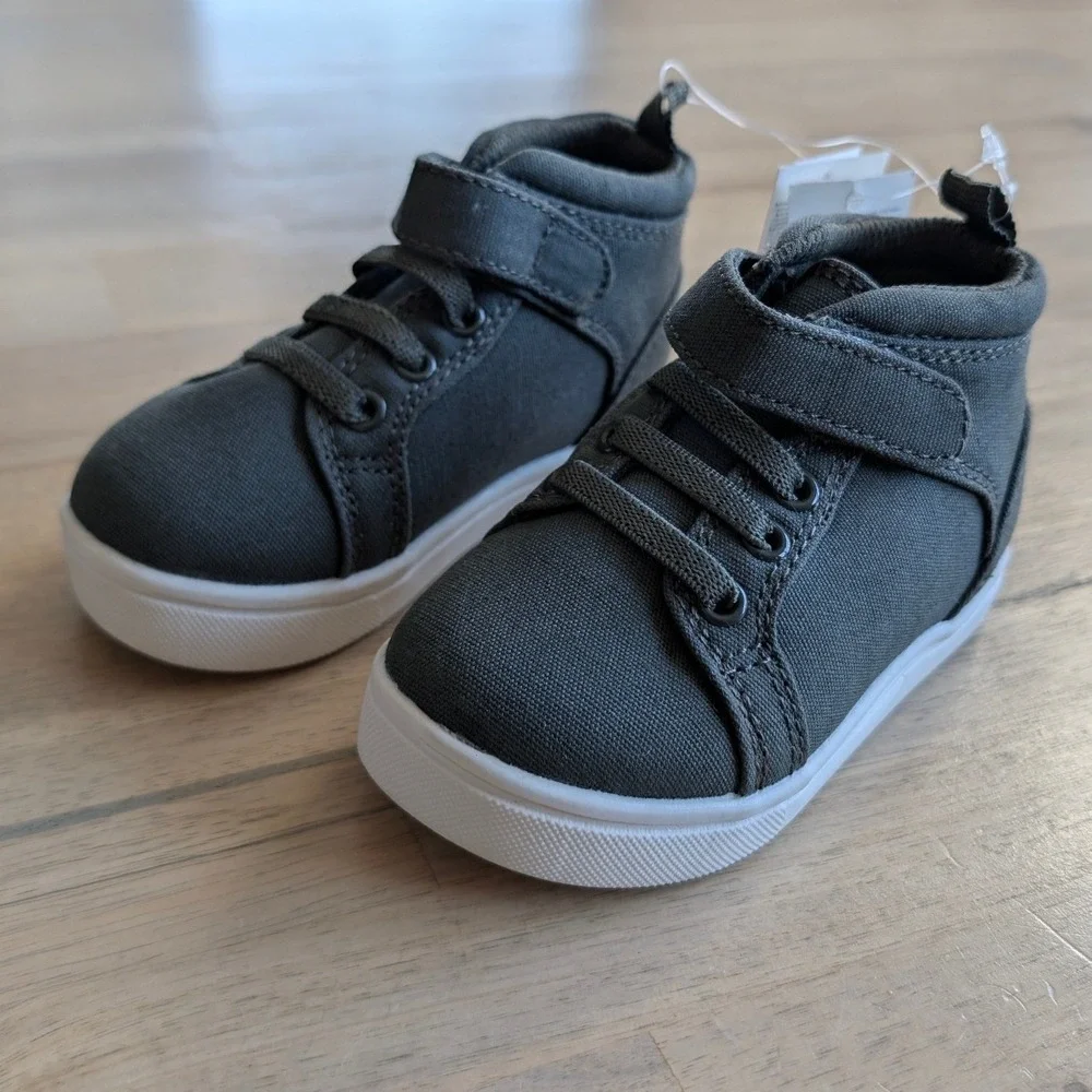 Baby‎ GAP Kids Dinosaur Sneakers High Top Hook Loop Size 5 Green NEW